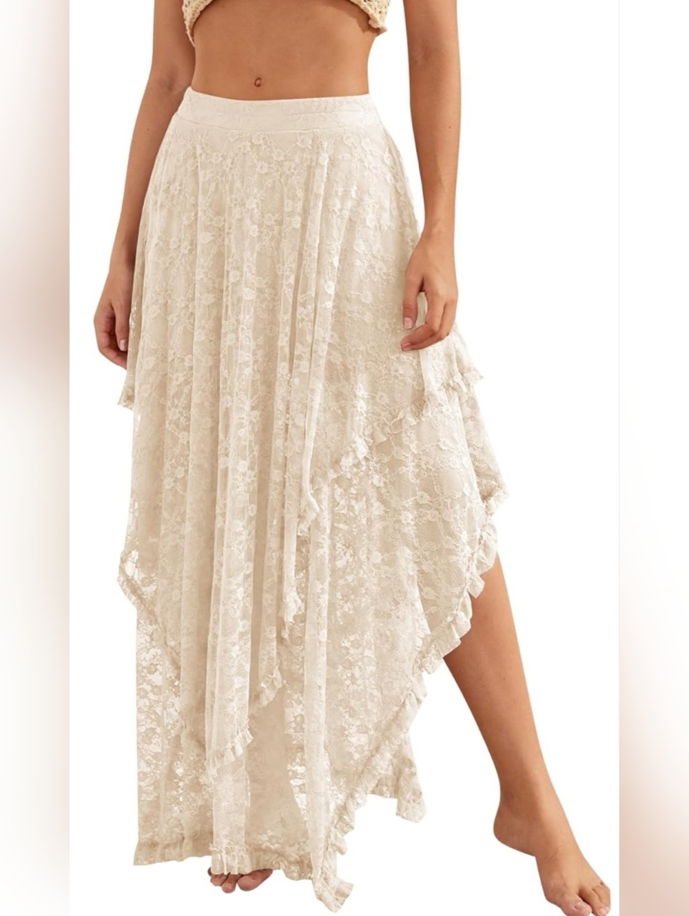 NWOT Cream Lace Skirt